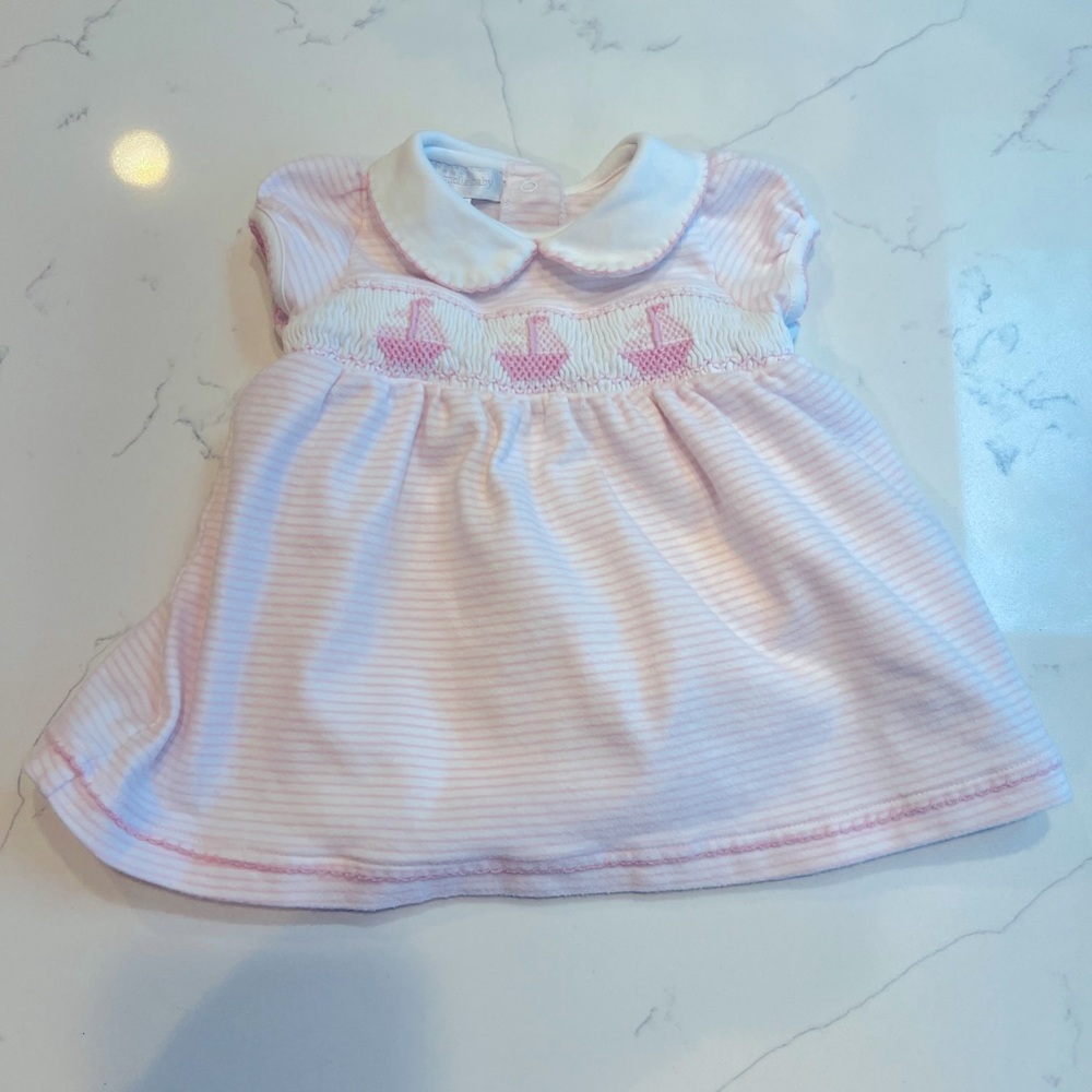 Magnolia Baby Smocked Sailboat Schooner Dress Size 6M